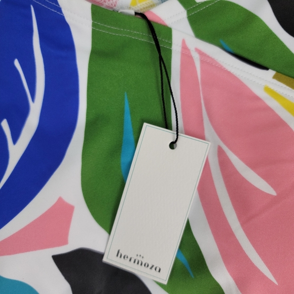 HERMOZA LEAFY PRINT SWIM TOP - Picture 11 of 12
